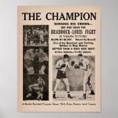 Joe Lewis vs James Braddock Poster (Voorkant)