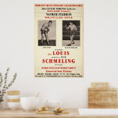 Joe Lewis vs Max Schmeling Poster (Keuken)