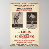 Joe Lewis vs Max Schmeling Poster (Voorkant)