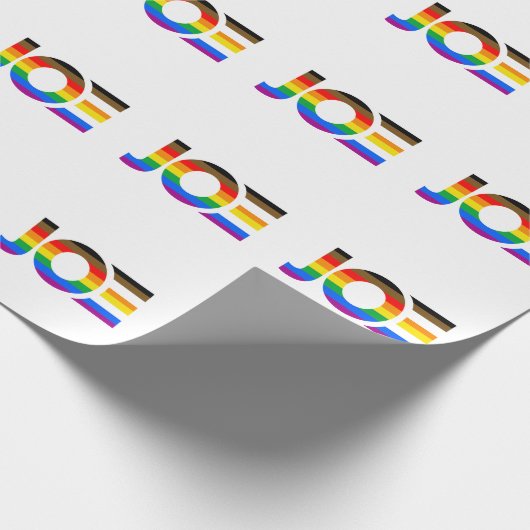 Joe LGBTQ Inclusief Pride Flag Cadeaupapier (Hoek)