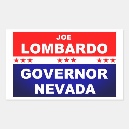 Joe Lombardo Gouverneur Nevada 2022 Rechthoekige Sticker (Voorkant)