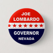 Joe Lombardo Gouverneur Nevada Ronde Button 5,7 Cm (Voorkant)