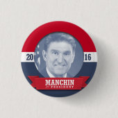 JOE MANCHIN 2016 RONDE BUTTON 3,2 CM (Voorkant)