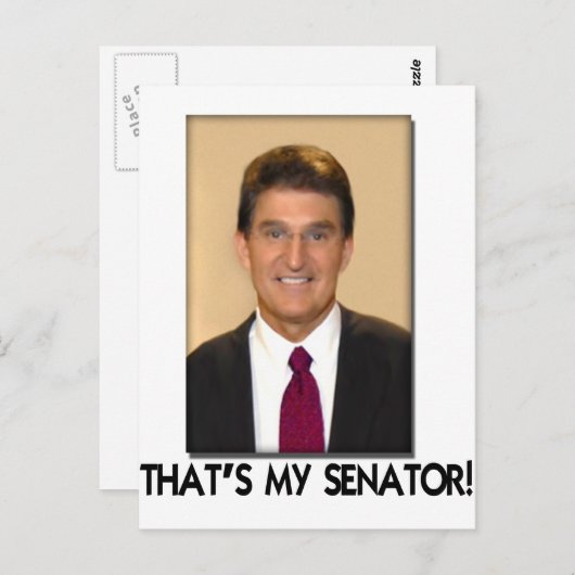 Joe Manchin, dat is mijn senator. Briefkaart (Voorkant / Achterkant)