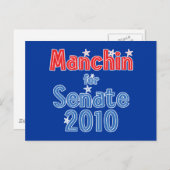 Joe Manchin for Senate 2010 Star Design Briefkaart (Voorkant / Achterkant)