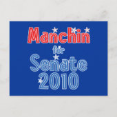 Joe Manchin for Senate 2010 Star Design Briefkaart (Voorkant)