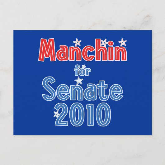 Joe Manchin for Senate 2010 Star Design Briefkaart (Voorkant)