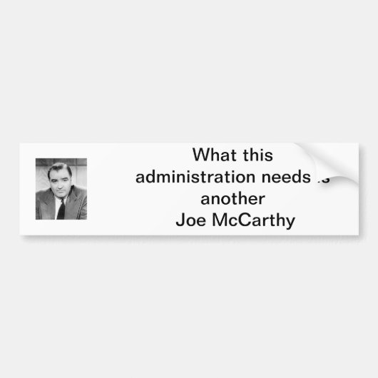 Joe McCarthy Bumpersticker (Voorkant)