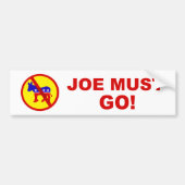 Joe moet gaan! bumpersticker (Voorkant)