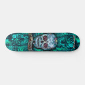 Joe morris Art Skull Deck Persoonlijk Skateboard (Horizontaal)