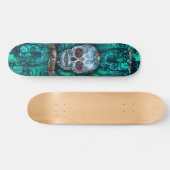 Joe morris Art Skull Deck Persoonlijk Skateboard (Horizontaal)