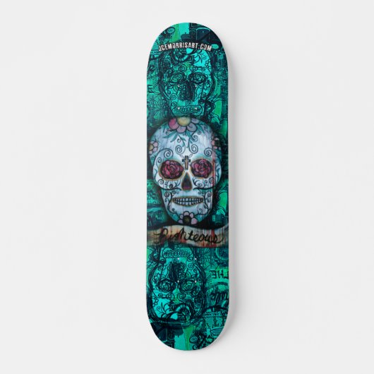 Joe morris Art Skull Deck Persoonlijk Skateboard (Voorkant)
