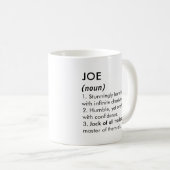 Joe naam, Bewerkbare naam, Aangepaste naam Koffiemok (Voorkant rechts)