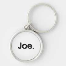 Joe. Naam Woord in zwarte letters op wit