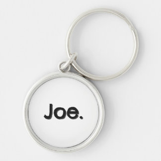 Joe. Naam Woord in zwarte letters op wit Sleutelhanger