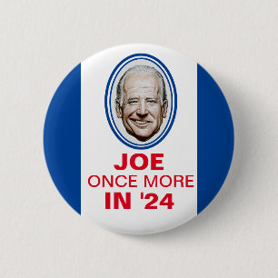 Joe nog een keer in '24 ronde button 5,7 cm