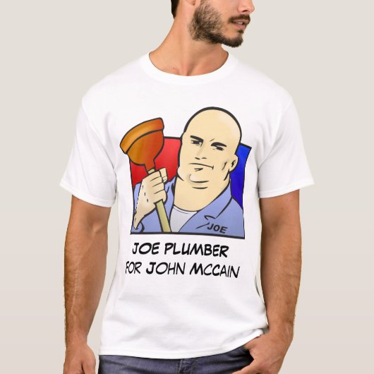 JOE PLUMBER voor John McCain T-shirt (Voorkant)