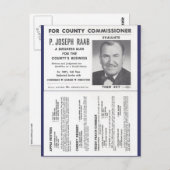 Joe Raab's Orchard Recipes & Political Ad Briefkaart (Voorkant / Achterkant)