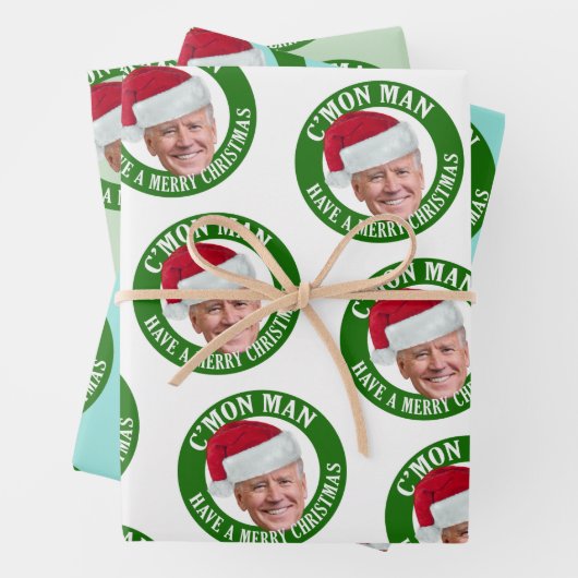 Joe Santa Hat - C'mon Man hebben een vrolijk kerst Inpakpapier Vel (In situ)