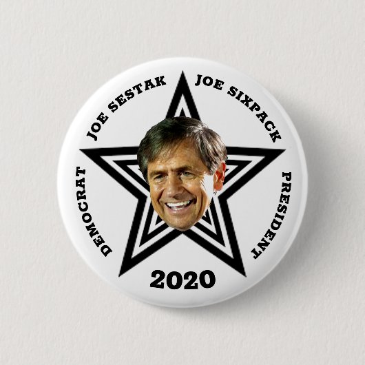 Joe "six-pack" Sestak Democraat voor President Ronde Button 5,7 Cm (Voorkant)