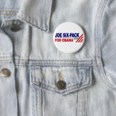 Joe Six-Pack voor Obama 2008 Ronde Button 5,7 Cm (In situ)