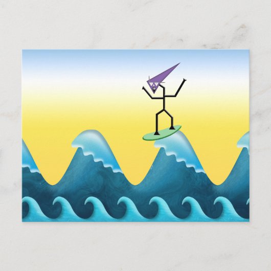 Joe Surfer Briefkaart (Voorkant)