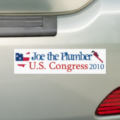Joe the Plumber for US Congress 2010 - Bumper Stic Bumpersticker (Op auto)