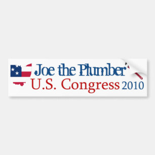 Joe the Plumber for US Congress 2010 - Bumper Stic Bumpersticker