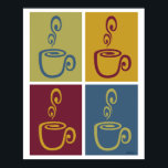 Joe Time Coffee Pop Art Muted Print<br><div class="desc">Voor koffie- en caféliefhebbers zou dit een geweldig wandstuk zijn voor elke kamer van je huis. Oorspronkelijke kunst van David Magliocco/DMCreative.</div>