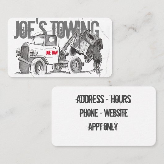 Joe Tow Visitekaartje (Voorkant / Achterkant)