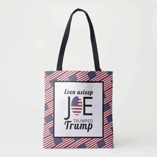 Joe Trumped Trump, Amerikaanse vlag Tote Bag (Voorkant)