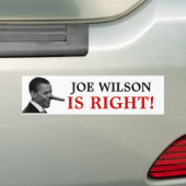 JOE WILSON HEEFT RECHT BUMPERSTICKER (Op auto)