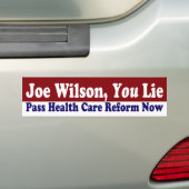 Joe Wilson, You Lie bumpersticker (Op auto)