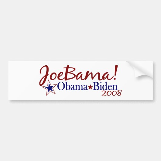 JoeBama (Obama Biden 2008) Bumpersticker (Voorkant)