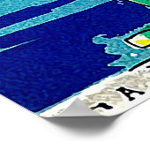 Joegoslavië, Adriatisch zee, oud poster (Hoek)