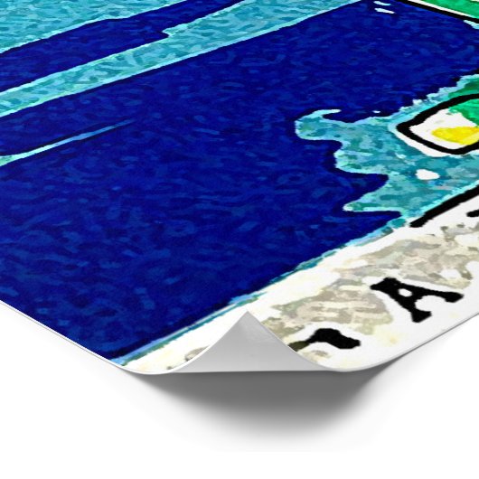 Joegoslavië, Adriatisch zee, oud poster (Hoek)