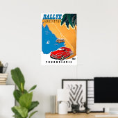 Joegoslavië, Adriatische rally, klassieke auto,  Poster (Thuiskantoor)