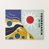 Joegoslavië door het poster van het klassieke auto legpuzzel (Horizontaal)