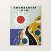 Joegoslavië door het poster van het klassieke auto legpuzzel (Verticaal)