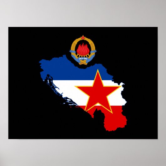Joegoslavië Emblem - Kaart Poster (Voorkant)