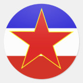 Joegoslavië - kwaliteitsvlag Cirkel Ronde Sticker (Voorkant)