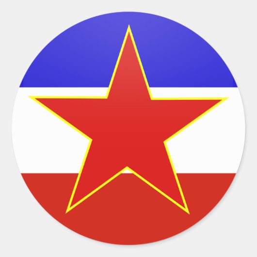 Joegoslavië - kwaliteitsvlag Cirkel Ronde Sticker (Voorkant)