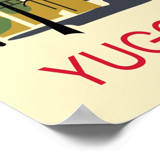 Joegoslavië per auto poster (Hoek)