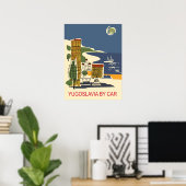 Joegoslavië per auto poster (Thuiskantoor)