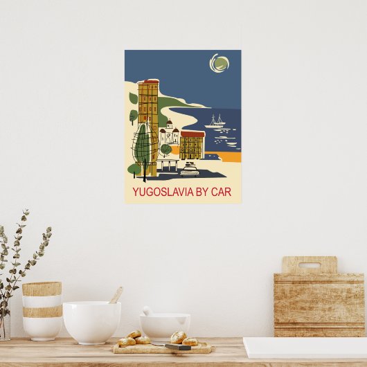 Joegoslavië per auto poster (Keuken)