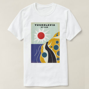 Joegoslavië Per Auto vintage reisposter T-shirt