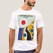 Joegoslavië Per Auto vintage reisposter T-shirt (Voorkant)