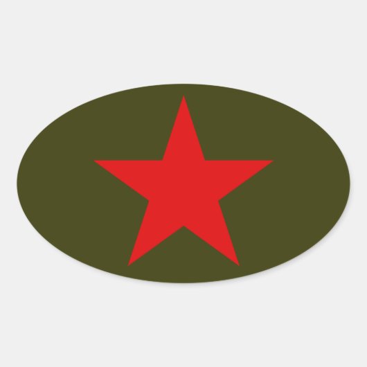 Joegoslavië Red Star Ovale Sticker (Voorkant)