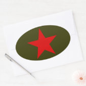 Joegoslavië Red Star Ovale Sticker (Envelop)