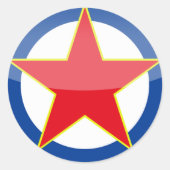 Joegoslavië - retro ronde sticker (Voorkant)